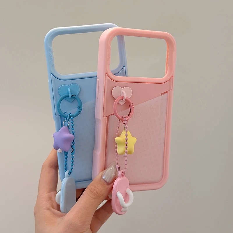 Stylish Creative Card Holder Bag Phone Case with Large Pocket Storage Back Cover