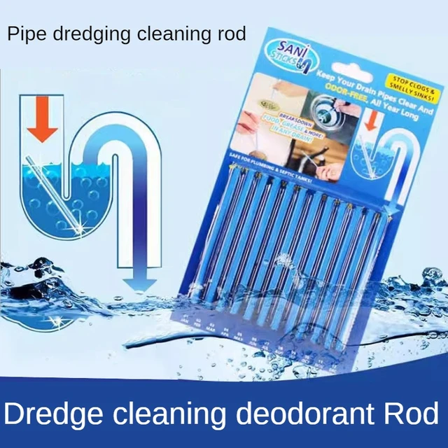 12pcs Drain Cleaning sticks Clog Remover Pipe Deodorant Kitchen