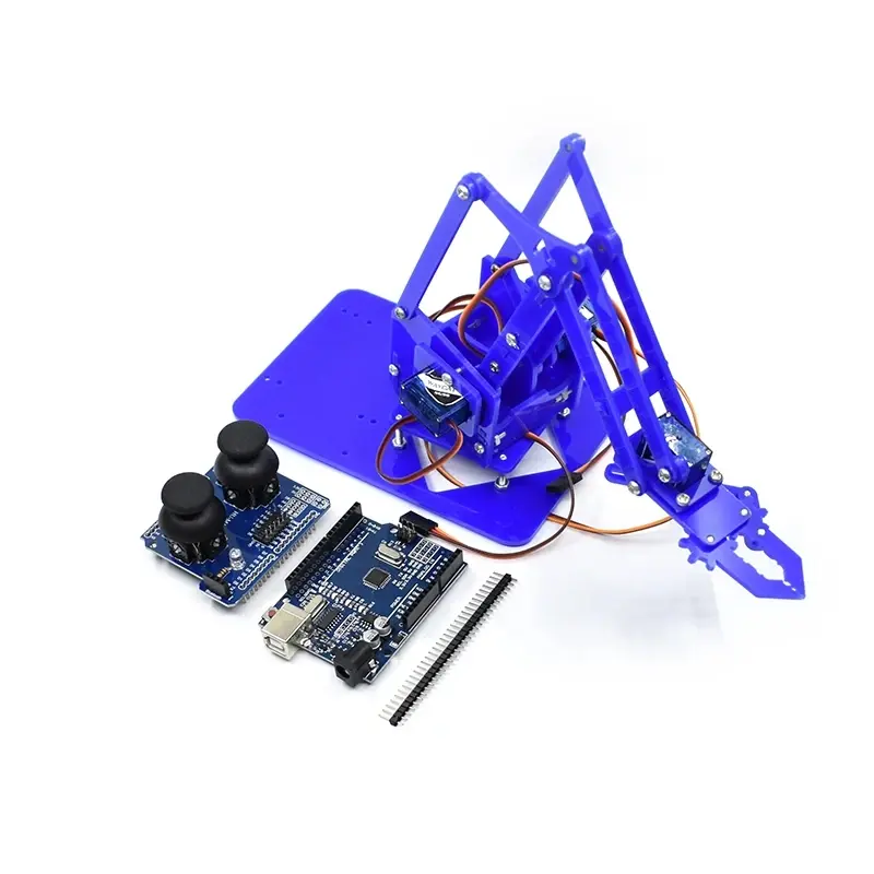 SG90 MG90S 4 DOF Unassembly Acrylic Mechanical Arm Robot Manipulator Claw for Arduino Maker Learning DIY Kit Robot image 2