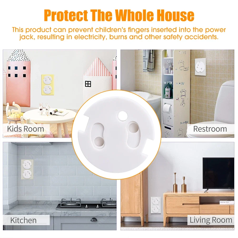 1-5pcs Power Socket Protection Cover Power Switch Safety Plug Protective Cover Plug Strip Protective Baby Safety Supplies
