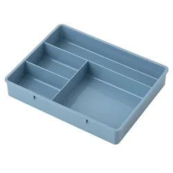 Compact Desktop Drawer Organizer for Efficient Office Supply Storage (Blue)
