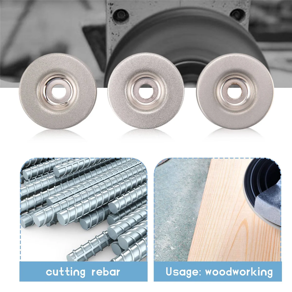 Grinding Disc Abrasive Wheel Grinding Wheel 3Pcs 56mm Diamond 180/320/600 Grinding Wheel Circle Disc for Electric Multifunctional Sharpener Grinder Sharpening