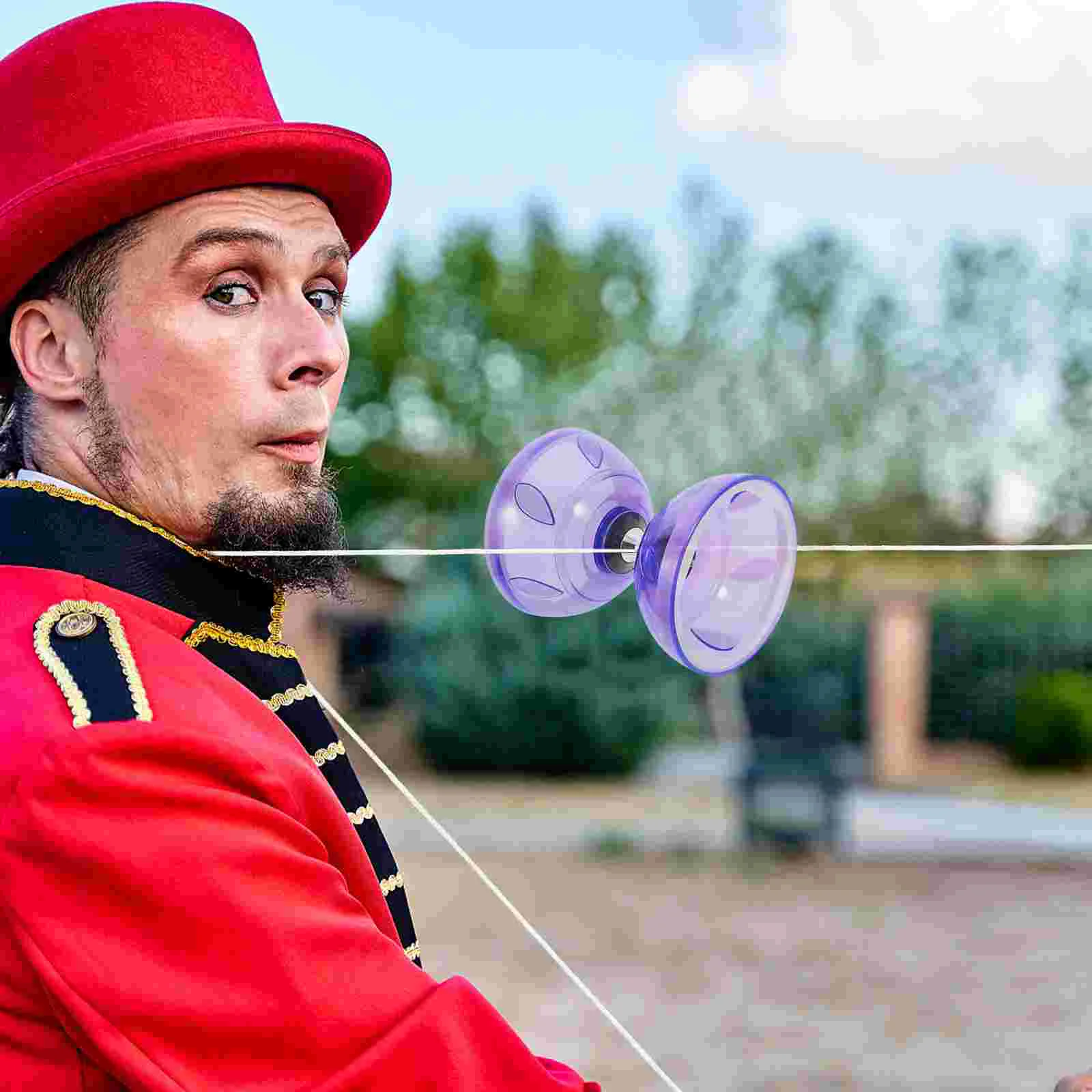 Chinese Diabolo Toy Three Bearing Classic Triple Funny Juggling Kids Outdoor for Double Head