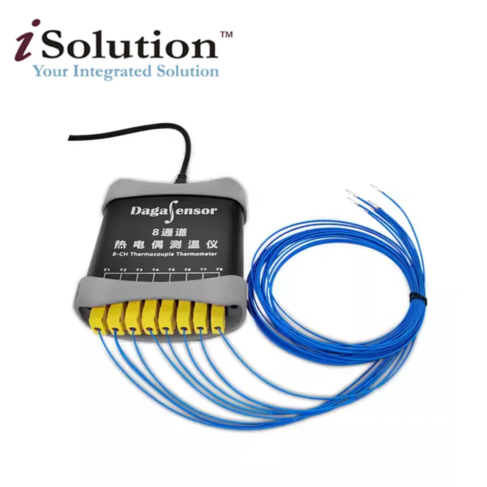 USB 8 채널 K형 열전대 온도계, 실시간 소프트웨어 모니터링, 드로잉 온도 측정 곡선 및 기록