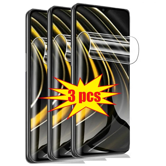 6-in-1 Hydrogel Film for Xiaomi Poco X3 Pro F3 M3 GT Screen Protectors for Redmi Note 10 9 Pro 10s 9T 9S 8T 5G Camera Lens Film 3 Hydrogel Film