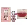 Gege Bear Pink Rabbit Velvet Lip Cream — Adorable Bunny Keychain, Soft Matte Velvet Finish Lip Tint 3