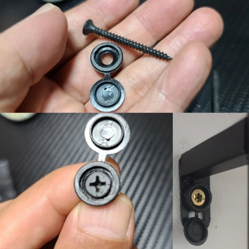 Screw Caps White Black Grey Plastic One-piece Screw Cap Cover Nail Nuts Bolts Decorative Folding Ugly Covers