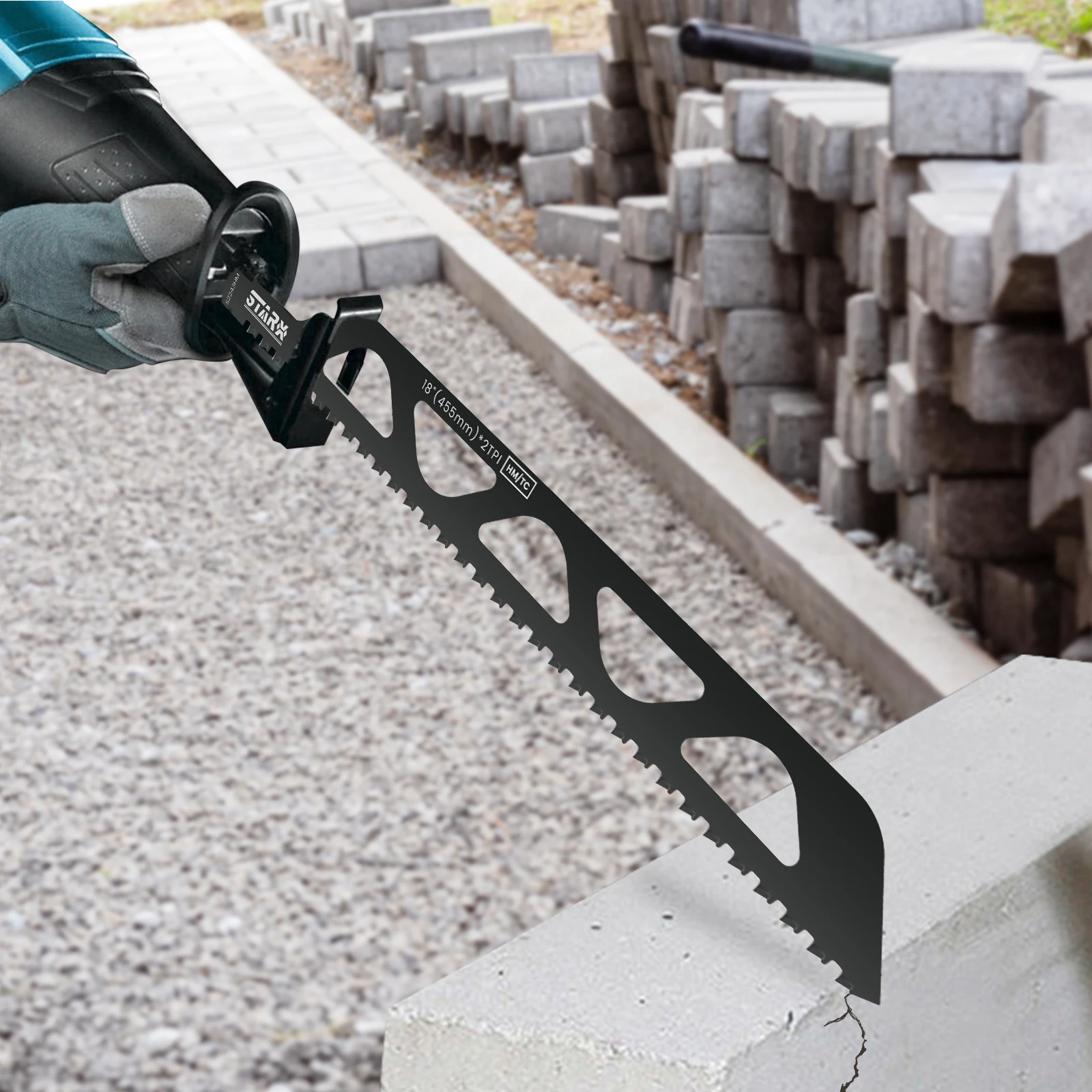 

1/3Pcs Reciprocating Saw Blade Carbide Steel Saw Blade Sharp Saw Blade Clean Fast Cutting Woodworking Tool for Cutting Brick