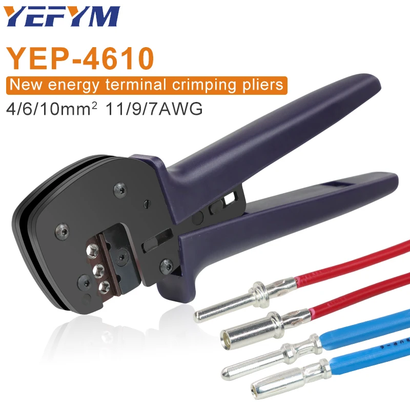 

Terminal Crimping Pliers 6-10mm²/11-7AWG Vertical Crimping Electrician Tool Wire Tips Ferrule Crimping Pliers Multitul Hand Tool