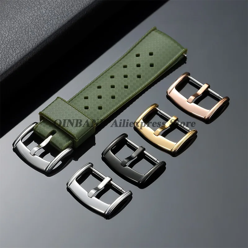 Premium Stainless Steel Watch Buckle - Polished Metal Clasp Accessory