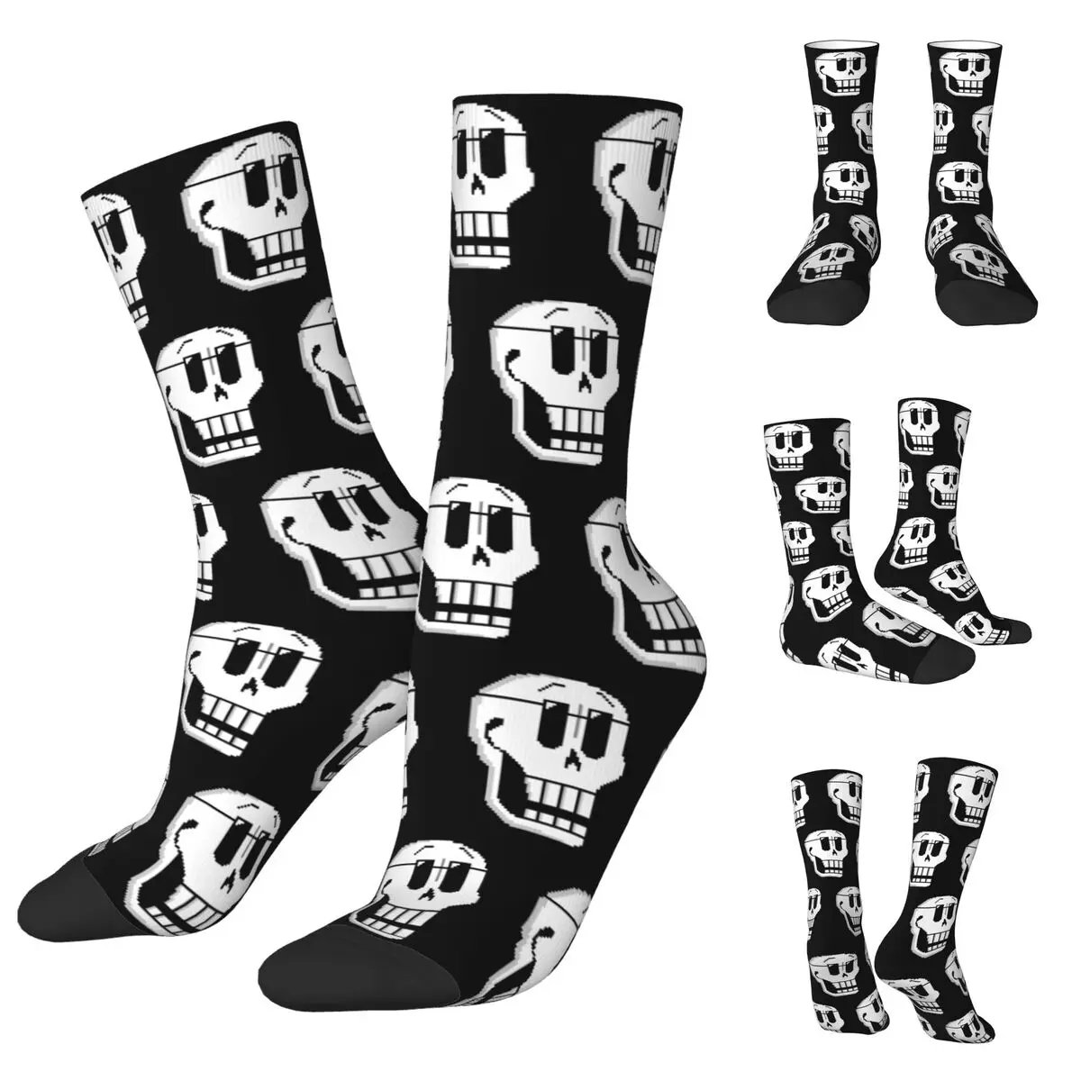 Sans And Papyrus Sprites Undertale Napstablook Men Women Socks,Windproof Beautiful printing Suitable for all seasons Dressing sans and papyrus sprites undertale napstablook men and women printing socks fashion applicable throughout the year dressing gift