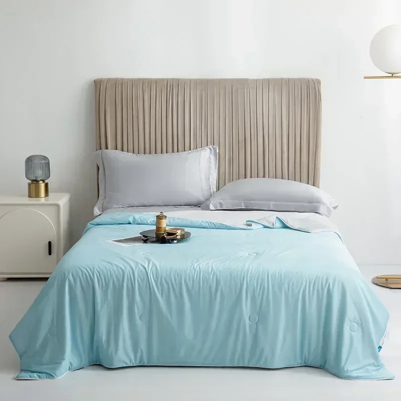 Cooling Blanket Bed Silky Air Condition Comforter Lightweight Summer Quilt Double Side Cold Cooling Fabric