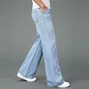 Spring Autumn 90s Streetwear Jeans Elastic Vintage Disco Men Clothing Loose Fashion All-match Washed Straight Flare Cowboy Pants 4