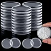 5PCS 38.6mm Transparent Circular Acrylic Coin Capsules Reusable Protective Collection Item Display Box Suitable for Collectors 5