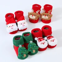 0-3 Years Children Stockings Baby Thickened Terry Xmas Warm Stuff Boy Girl Christmas Winter Clothing Accessories  Toddler Socks 2
