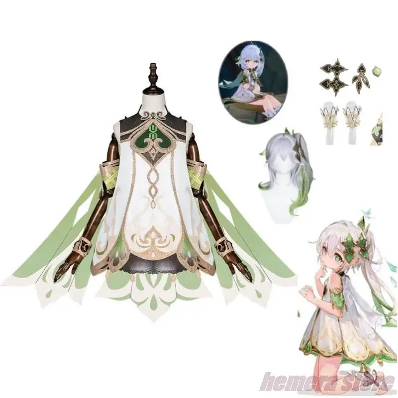 

New Skin Nahida Lesser Lord Kusanali Nahida Cosplay Costume Girls' Dress Wig Set Costume Halloween Party Costume