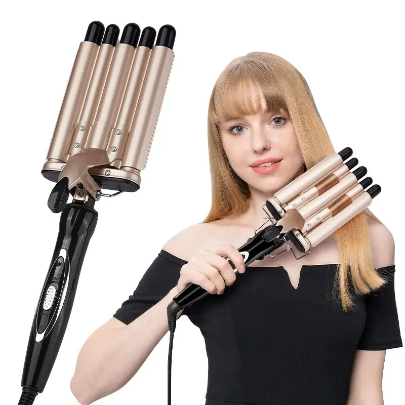 

Hair Curler Electric Ceramic Coating Curling Iron Roller 5 Barrel Styler Hair Waves Waver Dual Voltage Hair Styling Tools