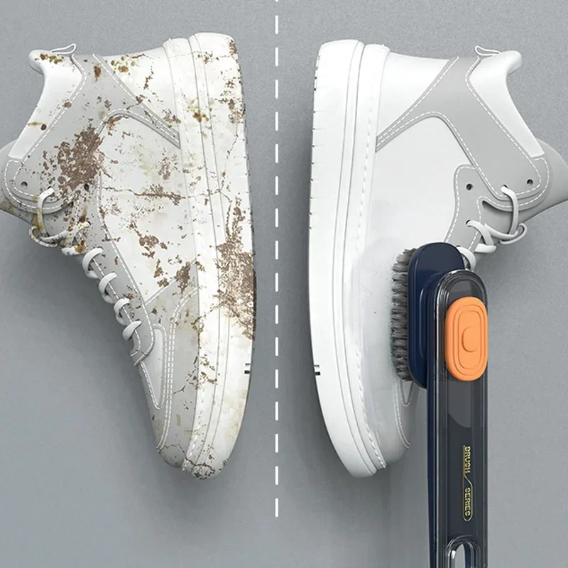 Multifunction Cleaning Brush Soft Bristled Automatic Liquid Discharge Shoes Brush Long Handle Laundry Clothes Brushes Tools 3