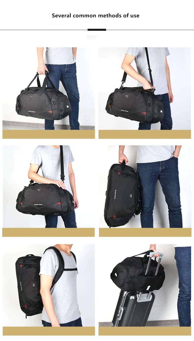 Travel bags Handbag duffel bag for men business trip travel short distance sports dry and wet separation fitness bag