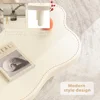 Cloud Coffee Table, Modern End Table, Cute Irregular Tea Table for Living Room, Bedroom White 37 Inch, 57 Pounds 5