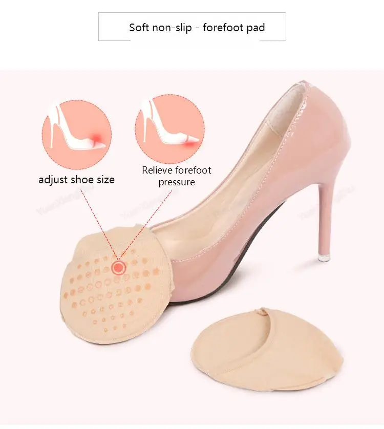 Neue Vorfußpolster Baumwoll-Einlegesohlen Komfortable Schuhpolster Schmerzlinderung Silikon Rutschfeste Schuheinlagen für Damen Fußpflegeprodukte – Detail 5