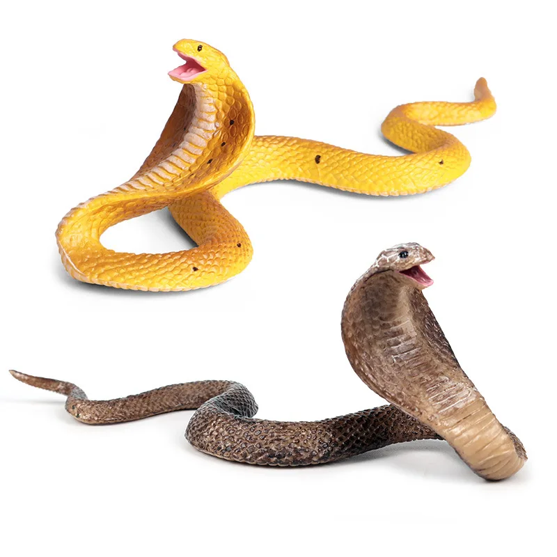 

Simulated Reptile Model Cobra Venomous Amphibian Cobra King Snake Model Trick Toy Decoration