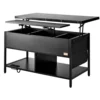 Lift Top Coffee Table - 39.4" Rectangle Coffee Table with Light & USB 1