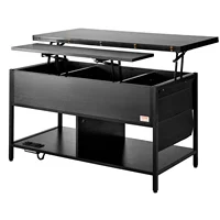 Lift Top Coffee Table - 39.4" Rectangle Coffee Table with Light & USB 1