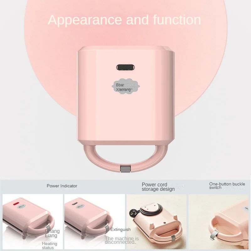 460W Breakfast Machine Double Sided Heating Automatic Sealing Non-Stick Pan Sandwich Maker Home Cookware Multifunctional Toaster 2