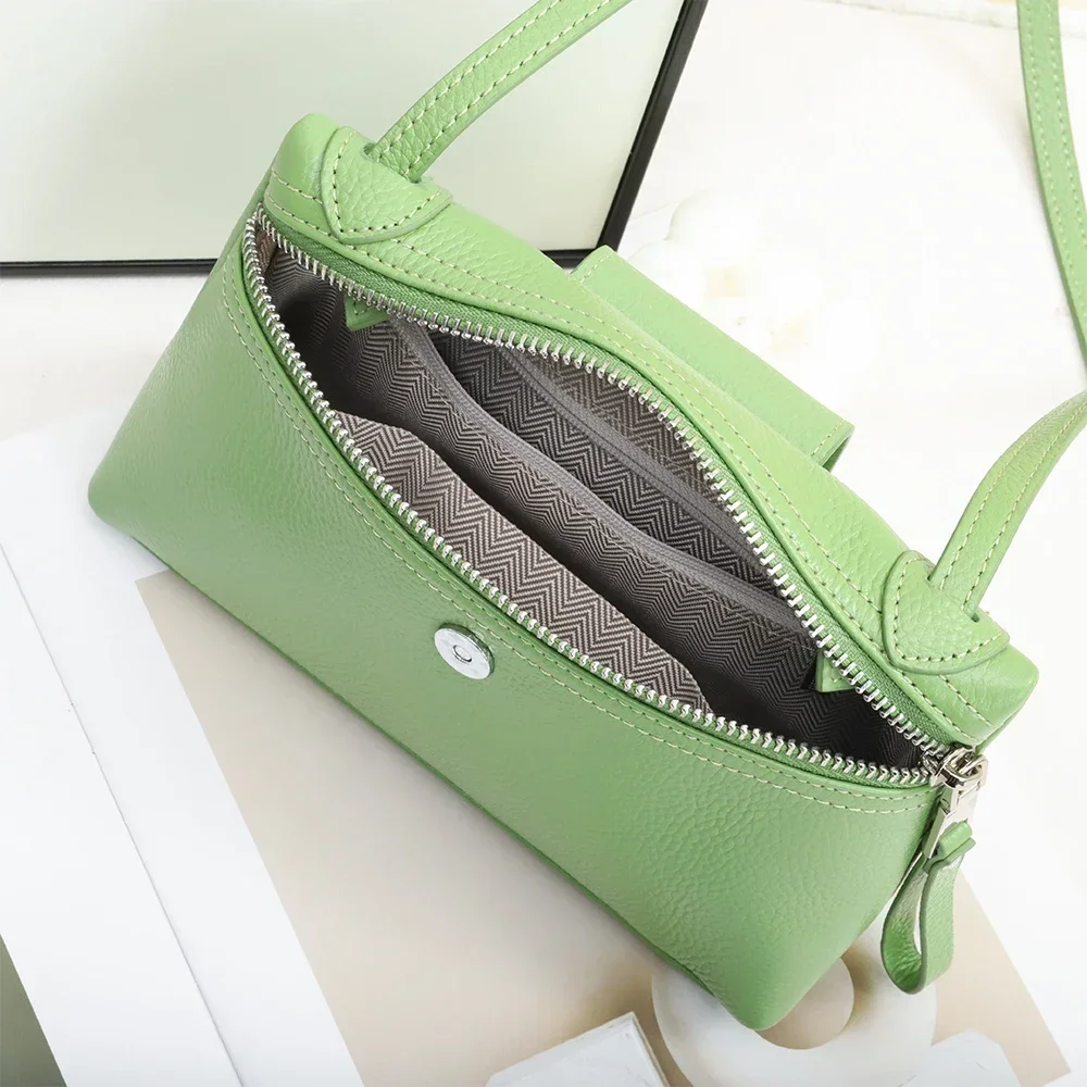 The First Layer of Cowhide Women's Crossbody Bag 2024 New Fashion Casual Shoulder Bag Summer New Genuine Leather Women's Bag