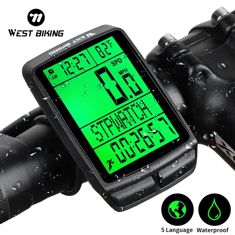 Compteur De Vitesse Vélo étanche Ordinateur Digital Chronometre 14 Fonctions