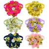 50PS Bulk Flower Bowties For Dogs Pets Cute Dianomd Small Dog Cat Bow Tie Collar Summer Dog Grooming Accessories For Small Dogs 5