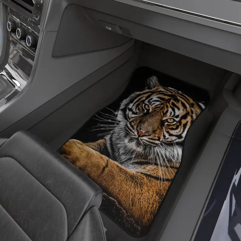 

Коврики для автомобиля Tiger, набор из 4 напольных ковриков, автомобильные аксессуары, коврики для автомобиля Cat, коврики для автомобиля, подар...