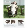 Folding Adjustable Adirondack Chair Set with Ottoman and Cup Holder Outdoor Relaxation Oversized Reclining Lounger 2 Pcs 4