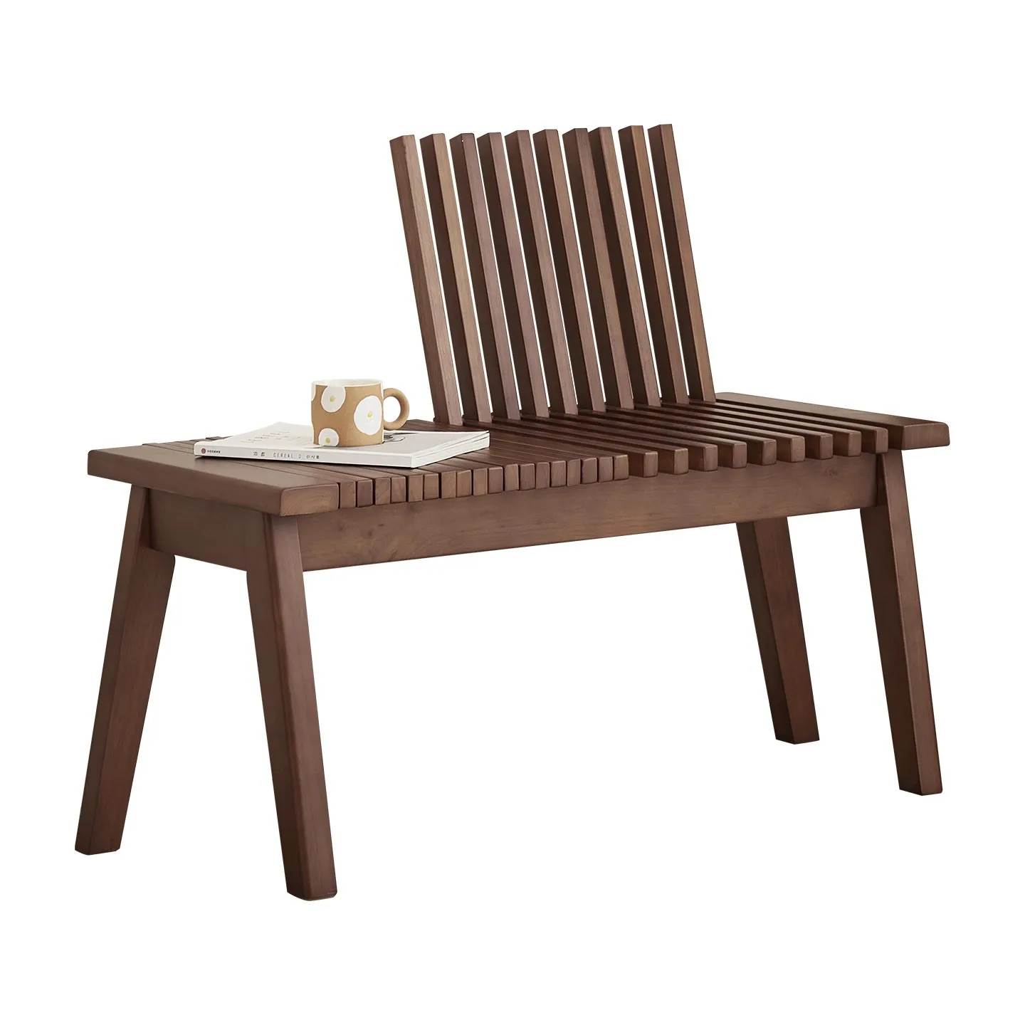Moderner, klappbarer Rückenlehnenhocker aus massivem Holz, Esszimmerhocker, Wohnzimmer, Nachttisch, Schuhwechsel