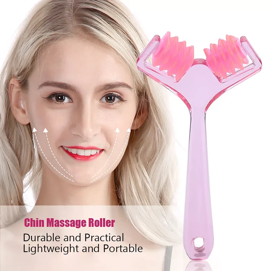 New Pink Roller Massager Facial Massage Face Lifting Body Slimming Muscle Pressure Acupoint Stimulation Body Manual Masssager