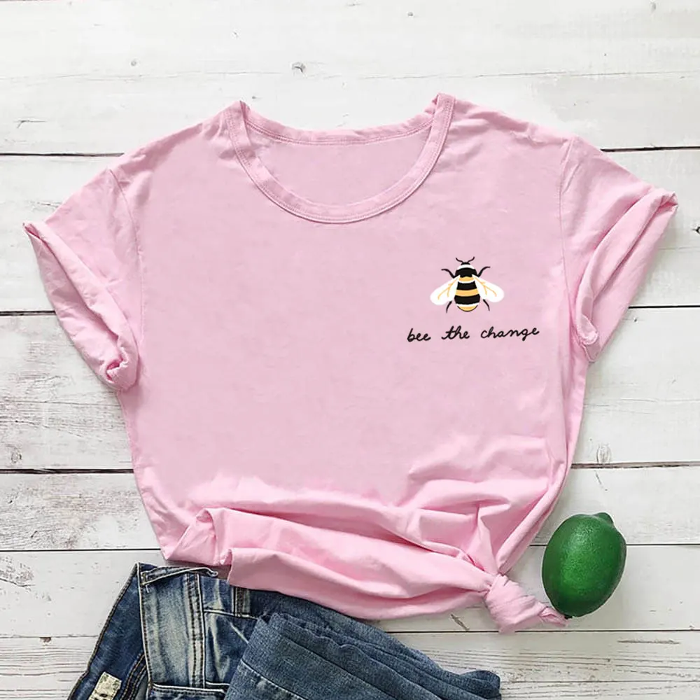 Bee The Change: Women's Summer T-Shirt for Bee Lovers