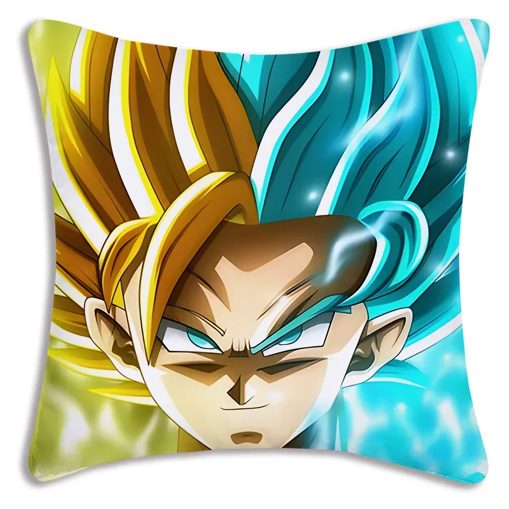 Japanese Anime Dragon Ball Serie Pillow Covers Cartoon Sofa Decorative Home Double-sided Printing Short Plush Cute Cushion Cover 5