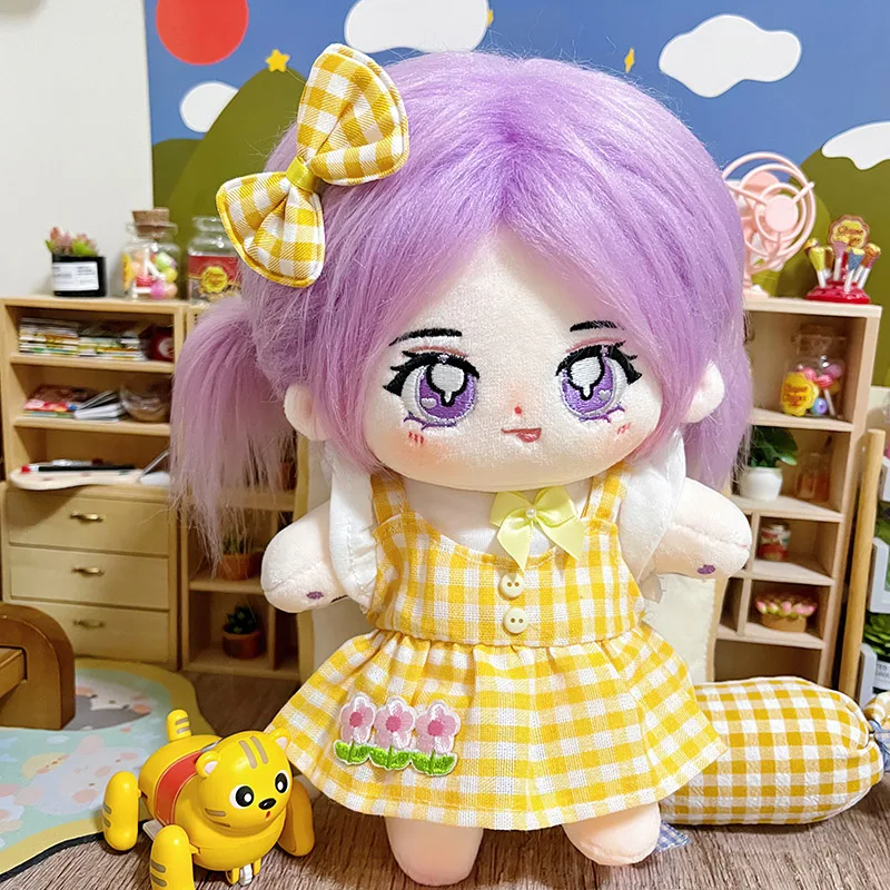 thumbnail image 1 of Ropa de muñeca para traje de muñeca Idol de 20cm, accesorios, Sudadera con capucha, falda a cuadros, vestido de novia para Kpop Exo de Corea, Super Star Doll Toys Gift, 1 of 5