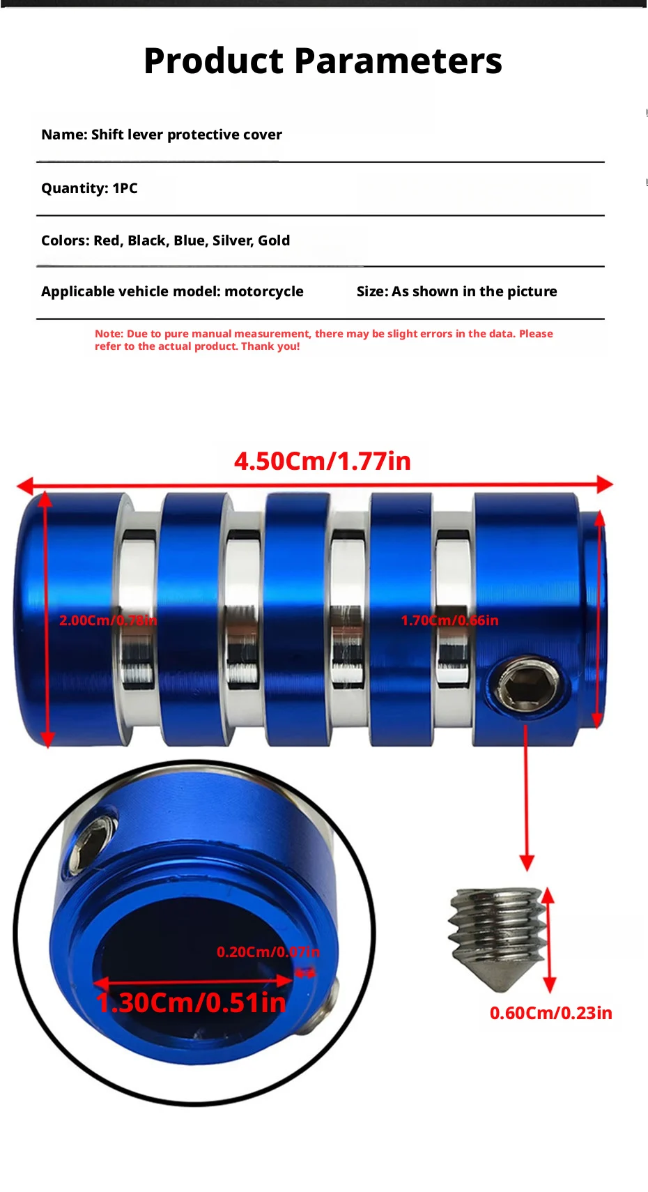 SEAMETAL Motorrad-Schalthebelabdeckung CNC Aluminium Rutschfester Schalthebelschutz Pedale Universal Passend Zubehör – Detail 9