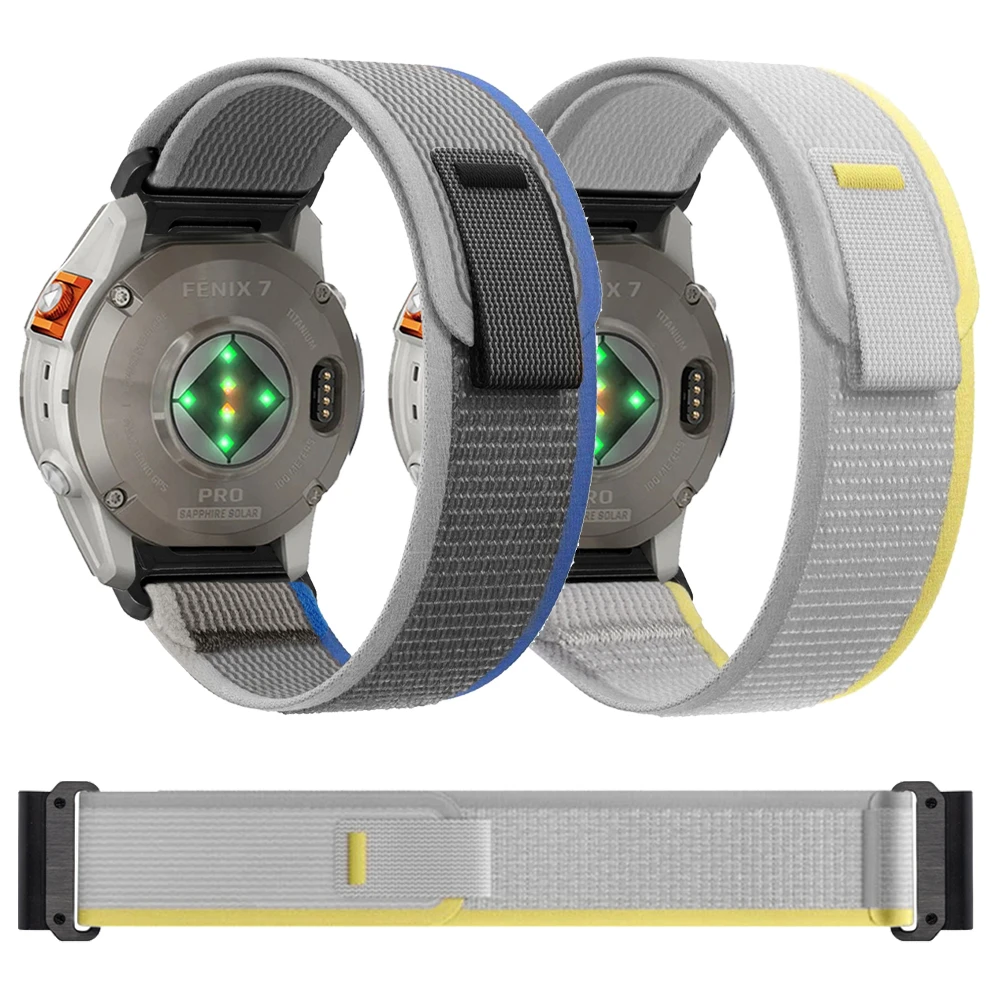 22 26Mm Cinturino In Nylon Per Quatix 7 7X 6 5 3 Quick Fit Per Garmin Tactix 7 Pro Epix Pro Braccialetti Sport Trail Loop Band Bracciale