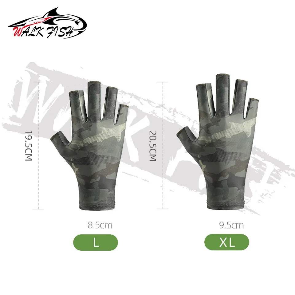 WAALK FISH Sun Protection Waterproof Fishing Gloves UPF50