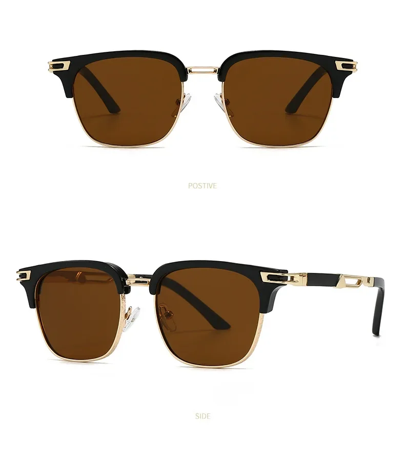 Neue Mode Metall Kleine Rahmen Quadratische Metall Designer männer und frauen Sonnenbrille Einfache Linie Stern Geformt Gleichen Stil sonnenbrille – Detail 17