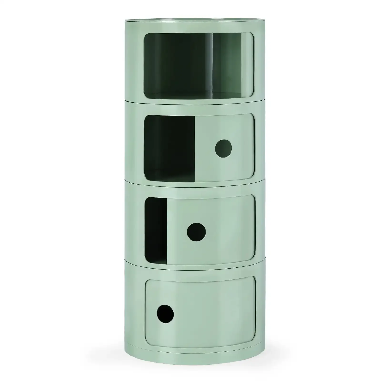 

4 Drawer Sliding Barrel Modern Bedroom Nightstand, Matcha Green