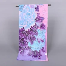 

Ladies Chiffon Scarf Spring Summer Thin Peony Silk Scarves Sweet Small Fresh Flower Print Beach Sunscreen Shawls Wraps