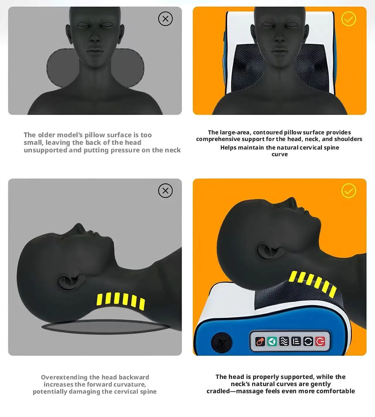 Deep Tissue 4d Neck Massage Pillow With Heat For Cervical Pain_voghion.com