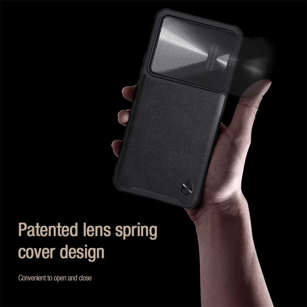 For Xiaomi 12T Pro Case NILLKIN CamShield Leather Case Luxury Elegant Slide Camera Lens Spring Cover For Xiaomi Mi 12T Bumper 3