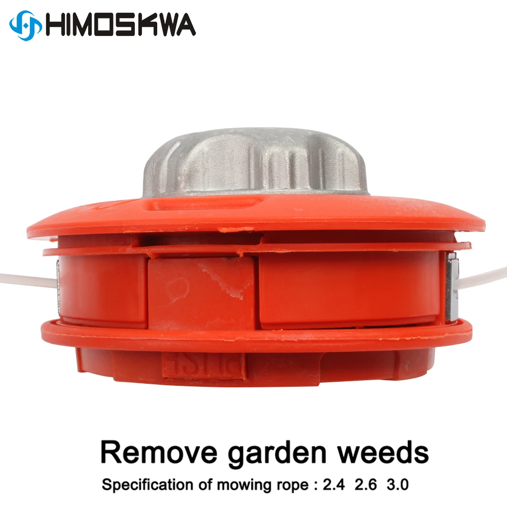 M10 Aluminum head Nylon Trimmer Head 2 Brush Cutter gasoline grass Universele Bump Feed Line Strimmer