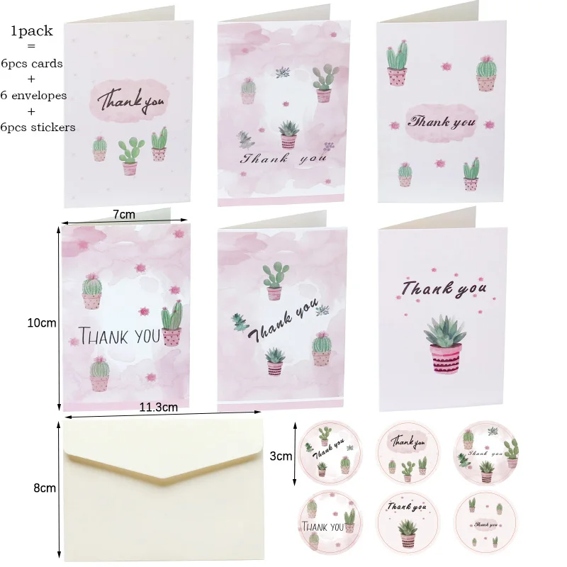 6Sets Pink Cactus