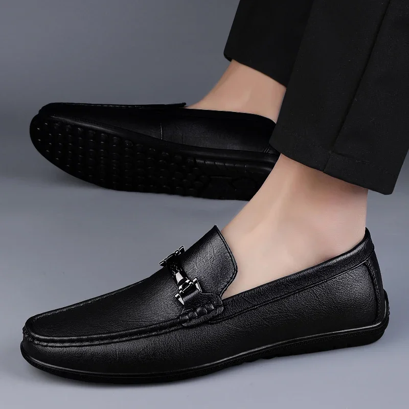 Luxury Brand Mens Loafers Fashion Spring Autumn Casual Shoes New Comfy Men Driving Flats Genuine Leather Moccasins Walking Shoes 6